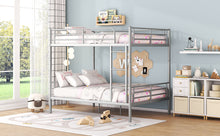 Load image into Gallery viewer, Full Over Full Metal Bunk Bed, Sliver
