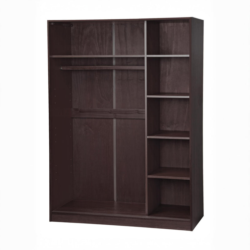 Solid Wood Three Door Combo Dresser (765047) - Dark Brown
