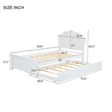 Load image into Gallery viewer, Platform Bed With Headboard And Trundle
