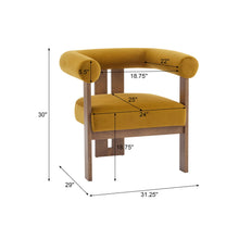 Load image into Gallery viewer, Modern Upholstered Round Arm Accent Chair With Velvet Upholstery
