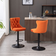 Load image into Gallery viewer, Swivel Barstools Adjusatble Seat Height, Modern Upholstered Bar Stools With Backs Comfortable Tufted For Home Pub And Kitchen Island (Set of 2)
