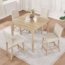 Load image into Gallery viewer, 5 Piece Counter Height Table Set With 4 Chairs
