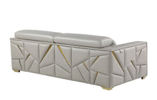 Load image into Gallery viewer, Top Grain Leather Reclining Sofa - Light Gray
