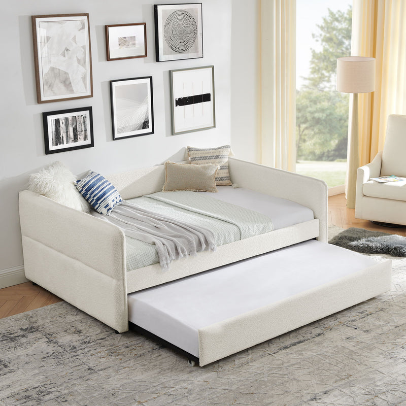 Upholstered Daybed With Pop Up Trundle