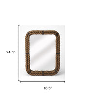 Load image into Gallery viewer, 25" Framed Accent Mirror - Brown

