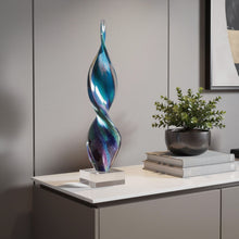 Load image into Gallery viewer, Murano Modern Abstract Tabletop Sculpture (376077) - Blue / Green
