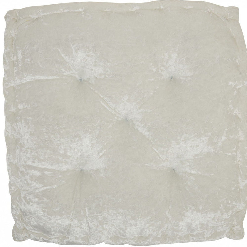 24" X 24" Polyester Solid Color Floor Cushion - Ivory