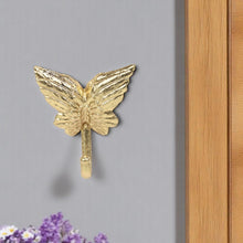 Load image into Gallery viewer, 5" Cast Iron Butterfly Wall Hook - Gold
