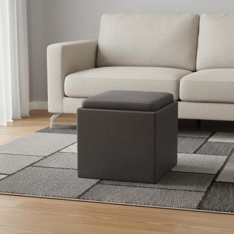 Upholstery Storage Ottoman - Slate Gray