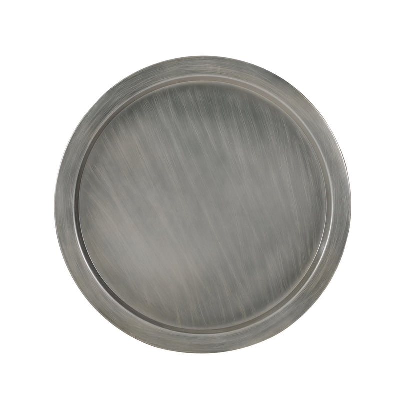 Iron Round Pedestal Coffee Table - Silver