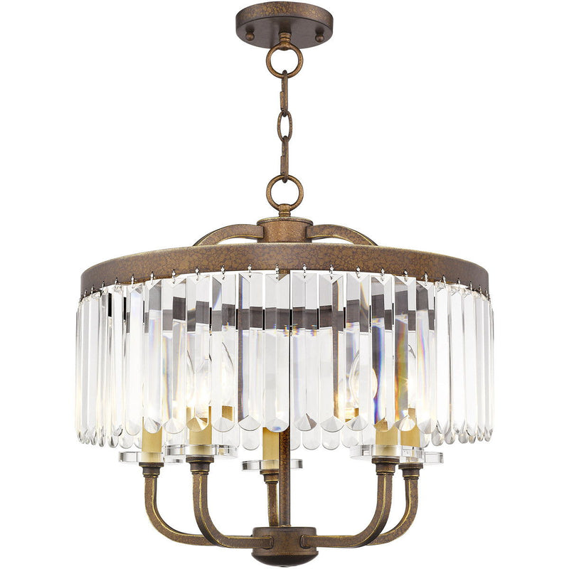 20'' 5-Light Dimmable Chandelier With Shades - Bronze