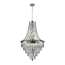 Load image into Gallery viewer, Ten Light Metal Chandelier With Shades - Amber
