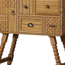 Load image into Gallery viewer, Solid Wood Console Accent Cabinet With Single Door Four Drawers - Sepia
