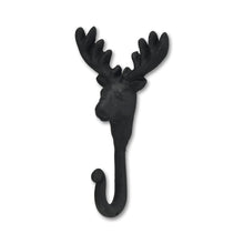 Load image into Gallery viewer, 3" Cast Iron Deer Stag Wall Hook - Black
