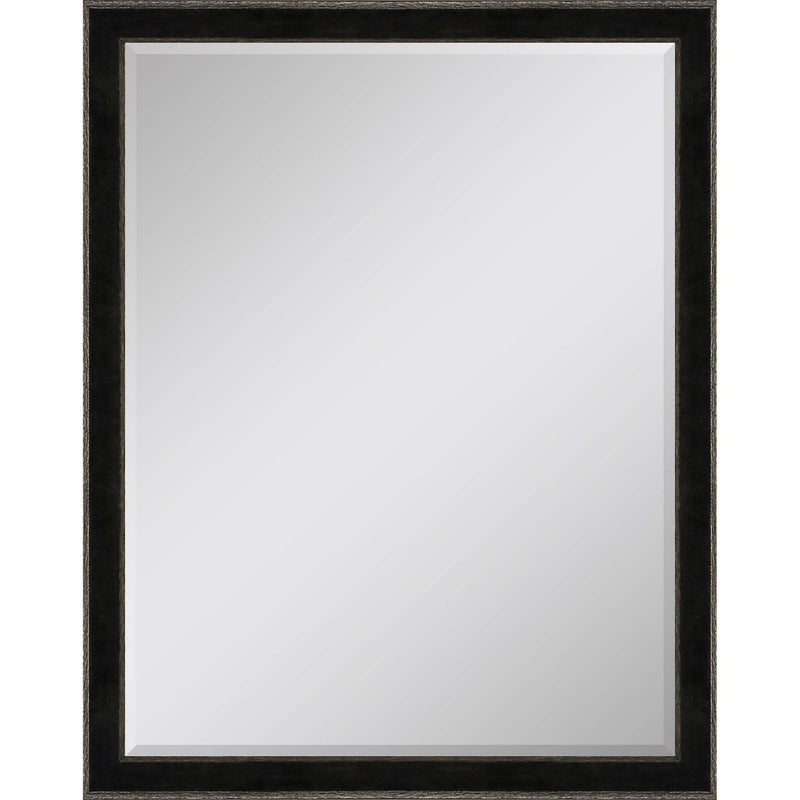 44" Wood Accent Mirror - Dark Brown