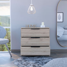 Load image into Gallery viewer, Wood Three Drawer Dresser - Light Gray
