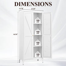 Load image into Gallery viewer, Adjustable 2 Door Kitchen Pantry Cabinet With Striped Design

