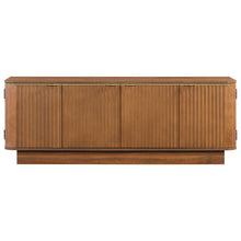 Load image into Gallery viewer, TV Stand, Fluted Media Console With Adjustable Shelves And Cable Holes
