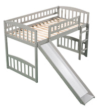 Load image into Gallery viewer, Twin size Loft Bed with Slide and Ladder, Gray(OLD SKU:LP000504AAE)
