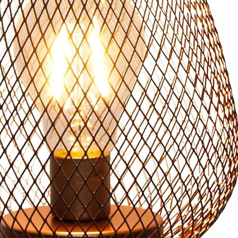 Pierced Novelty Desk Lamp With Novelty Shade (734234) - Brown