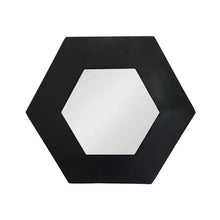 Load image into Gallery viewer, 19" Hexagon Framed Accent Mirror - Black
