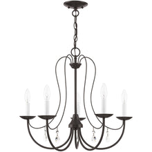 Load image into Gallery viewer, 20'' Five Light Dimmable Chandelier With Shades - Bronze
