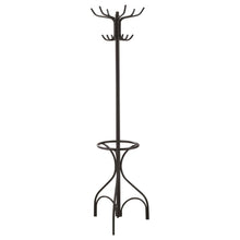 Load image into Gallery viewer, 12 Hook Coat Rack With Umbrella Holder - Black
