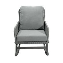 Load image into Gallery viewer, Contemporary Minimalist Wicker Rocking Chair With Soft Cushions And Durable Wooden Frame
