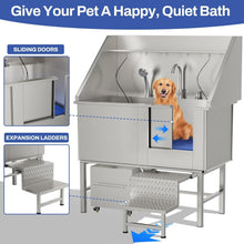 Load image into Gallery viewer, Stainless Steel Dog Washing Station With Seamless Design And Accessories - Silver
