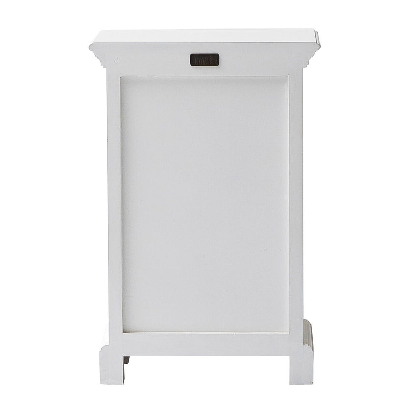 Classic Three Drawer Nightstand - White