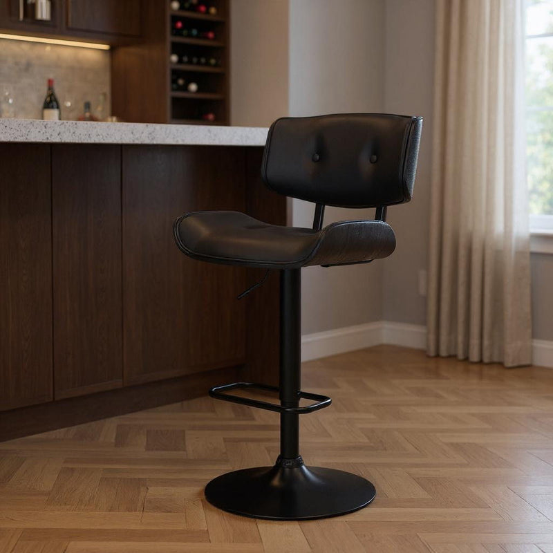 46" Swivel, Adjustable Height Bar Chair - Black