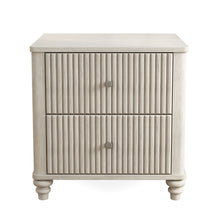 Load image into Gallery viewer, Fluted Nightstand With 3 Drawers
