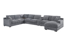 Load image into Gallery viewer, Celine - Fabric Corner Sectional Sofa With Right-Facing Chaise, Cupholders, And Charging Ports
