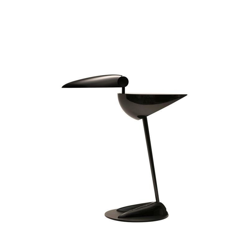 Two Light Swing Arm Bird Desk Lamp - Black