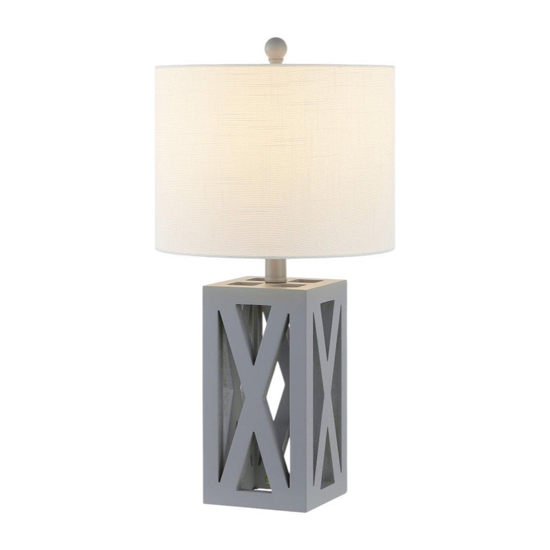 Table Lamps LED With Drum Shades (Set of 2) - Gray