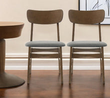 Load image into Gallery viewer, Fabric Open Back Dining Side Chairs (Set of 2) - Gray

