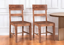 Load image into Gallery viewer, Wood Ladder Back Dining Side Chairs (Set of 2) - Brown
