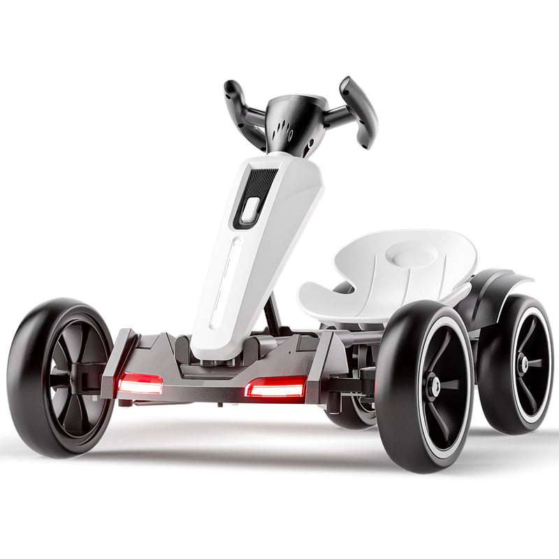 Electric Kids Pedal Go Kart With Adjustable Seat, Foldable Design