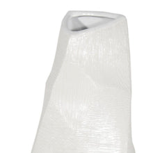 Load image into Gallery viewer, Faceted Geometric Tapered Floor Vase (576738) - White
