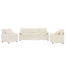 Load image into Gallery viewer, Modern Sofa Set With Double Layer Cushion And Side Storage Pockets
