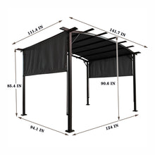 Load image into Gallery viewer, Outdoor Patio Pergola Gazebo - Steel Frame Sun Shelter With Retractable Canopy

