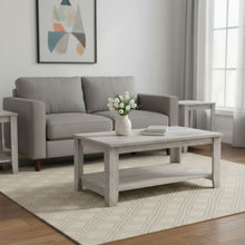 Load image into Gallery viewer, Rectangular Coffee Table With Three Shelves (Set of 3) - Gray
