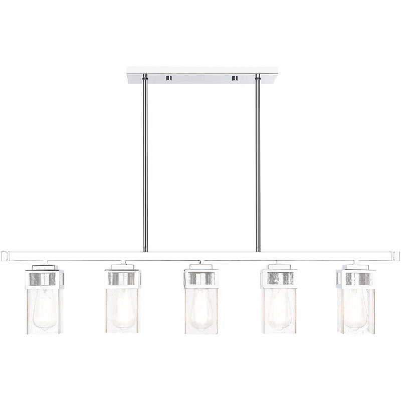 10" Five Light Dimmable Chandelier With Shades - Silver
