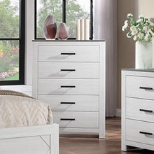 Load image into Gallery viewer, 1 Piece Chest 2 Tone Sleek Bar Bedroom Furniture - White
