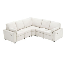 Load image into Gallery viewer, Power Recliner Sectional Sofa Home Theater Reclining Sofa With Two USB Ports, Two Storage Drawers For Living Room
