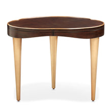 Load image into Gallery viewer, Camellia Field - End Table - Dark Brown / Gold
