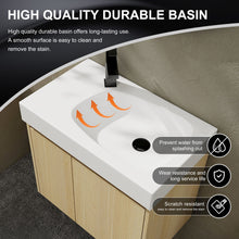 Load image into Gallery viewer, Modern Bathroom Vanity With Ceramic Basin, Wall Mounted Floating Sink Combo, Storage Cabinet
