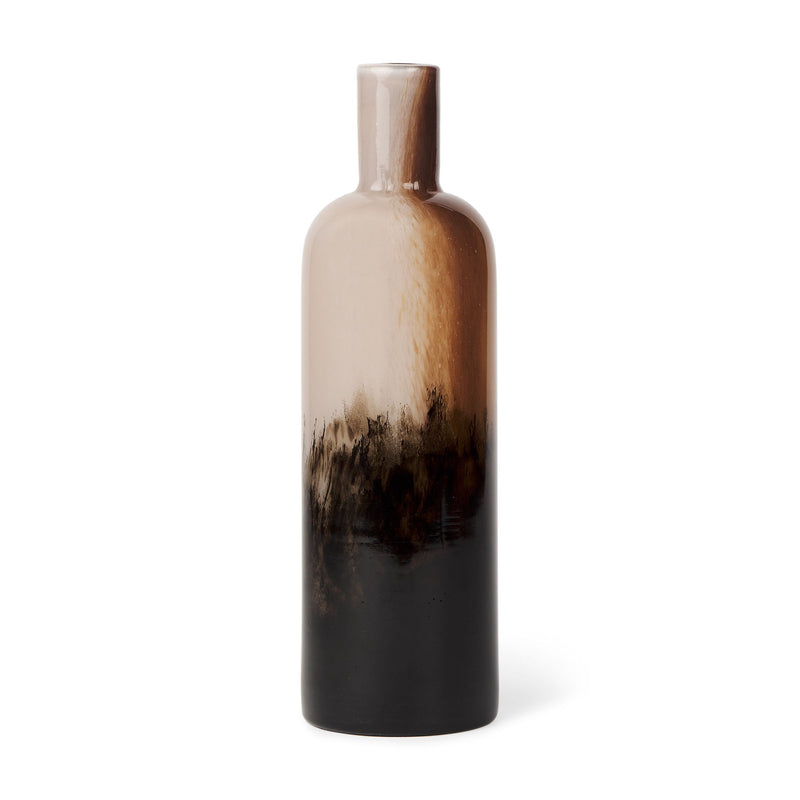 Abstract Table Vase - Amber / Cream / Dark Brown