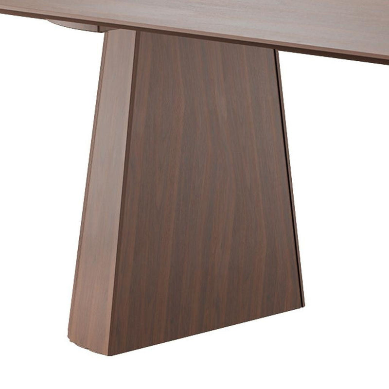 79" Double Pedestal Base Oval Dining Table - Walnut