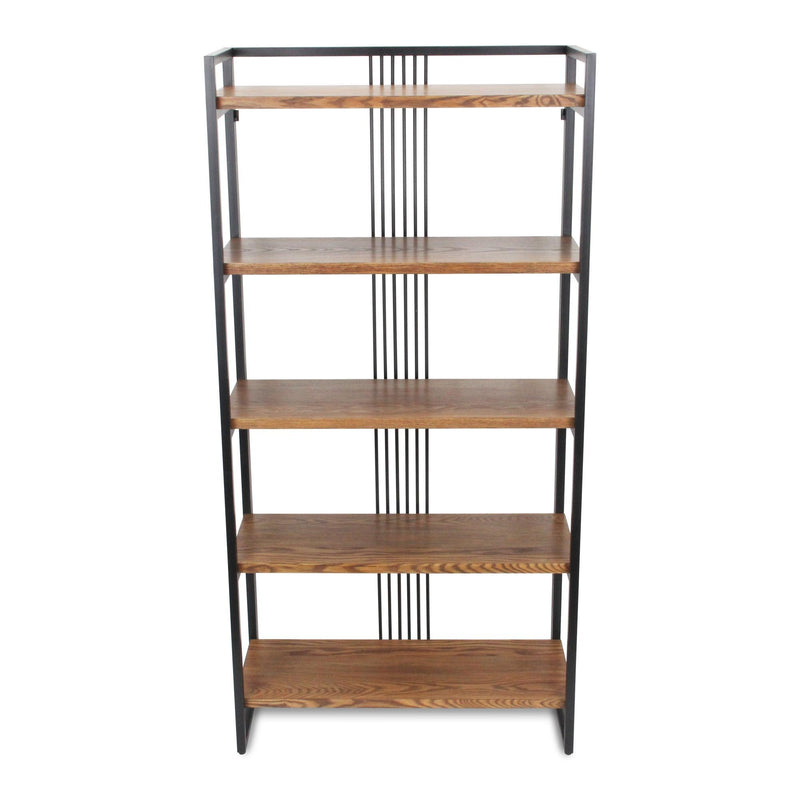 Five Tier Etagere Bookcase - Brown